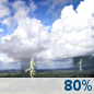This Afternoon: A chance of showers and thunderstorms between 1pm and 5pm, then showers and thunderstorms. Some of the storms could produce heavy rain. Partly sunny, with a high near 85. East southeast wind 5 to 10 mph. Chance of precipitation is 80%. New rainfall amounts between a quarter and half of an inch possible. This Afternoon: Chance Showers And Thunderstorms